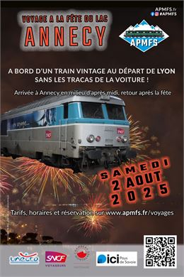 Affiche train historique Fete du Lac d'Annecy 2025 - APMFS