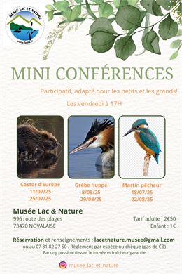 Mini conférences - Musée du Lac d'Aiguebelette - FAPLA