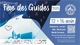 Affiche Fête des Guides_2025 - Atelier Mélicope - Cie des Guides Chamonix