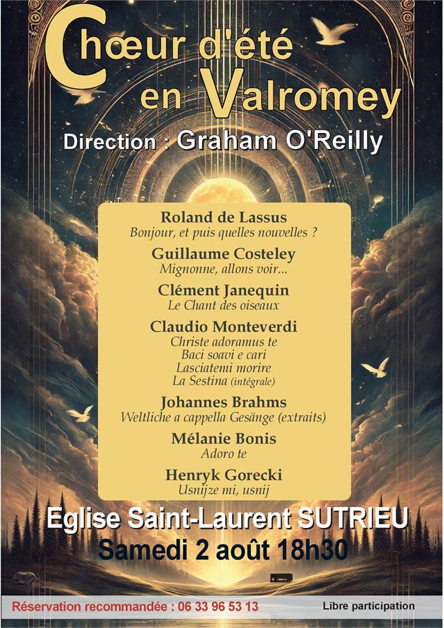 Concert vocal à Sutrieu_Valromey-sur-Séran - Choeur d'été en Valromey