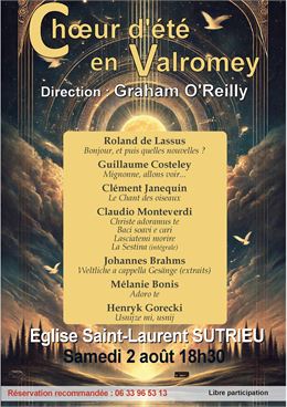 Concert vocal à Sutrieu_Valromey-sur-Séran - Choeur d'été en Valromey