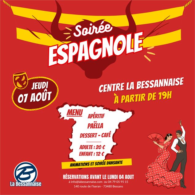 Affiche de la soirée - La Bessannaise