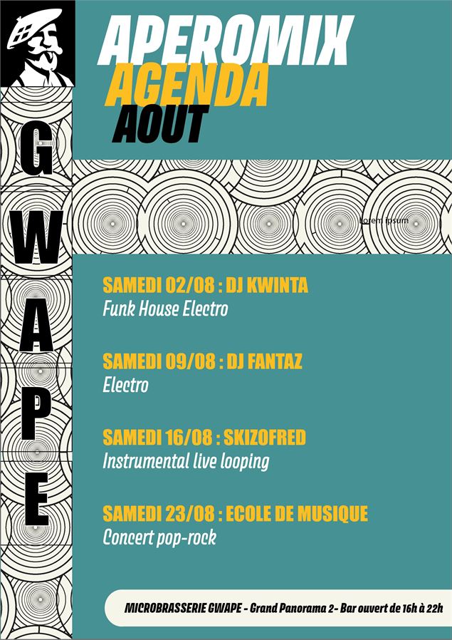 affiche apéro mix gwape - Microbrasserie - gwape