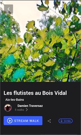 Photo balade sonore Bois Vidal - AC Aix-les Bains