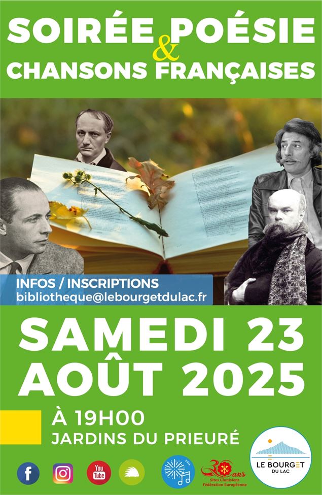 Soirée poésie & chansons françaises - Mairie Le Bourget-du-Lac