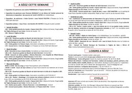 Programme semaine - Mairie de Séez
