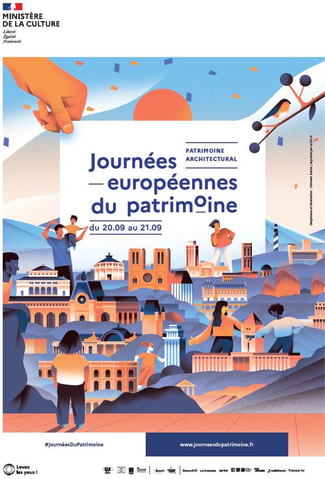 Affiche des Journées Européennes du Patrimoine - Département de l'Ain