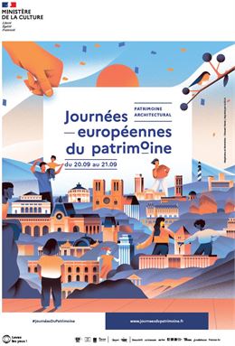 Affiche des Journées Européennes du Patrimoine - Département de l'Ain
