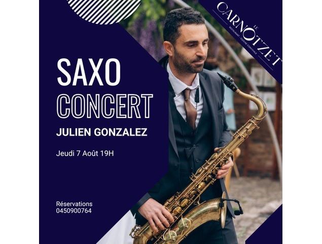 Julien Gonzalez - Saxophoniste en concert au Carnotzet_Les Carroz-d'Arâches