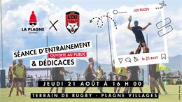 Séance de dédicaces des joueurs du LOU RUGBY_La Plagne - JNJ Photo