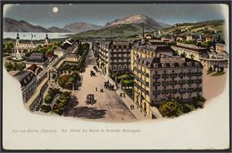 Gd. Hôtel du Nord et Grande Bretagne, carte postale publicitaire, fin XIXe siècle. - Coll. AC Aix-le