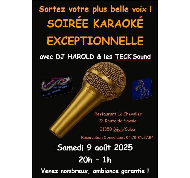Soirée karaoké à Béon - Le Chevalier