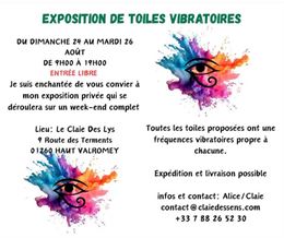 Exposition de toiles vibratoires aux Plans d'Hotonnes_Haut Valromey - Claie des Lys