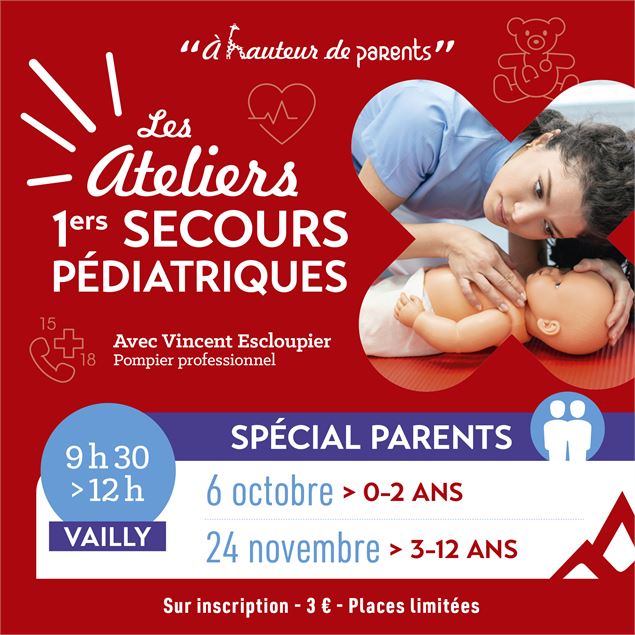 A hauteur de parents : ateliers 1ers secours pédiatriques spécial parents - cchc