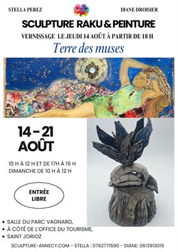 Exposition de sculpture Raku & peinture "Terre des muses"_Saint-Jorioz