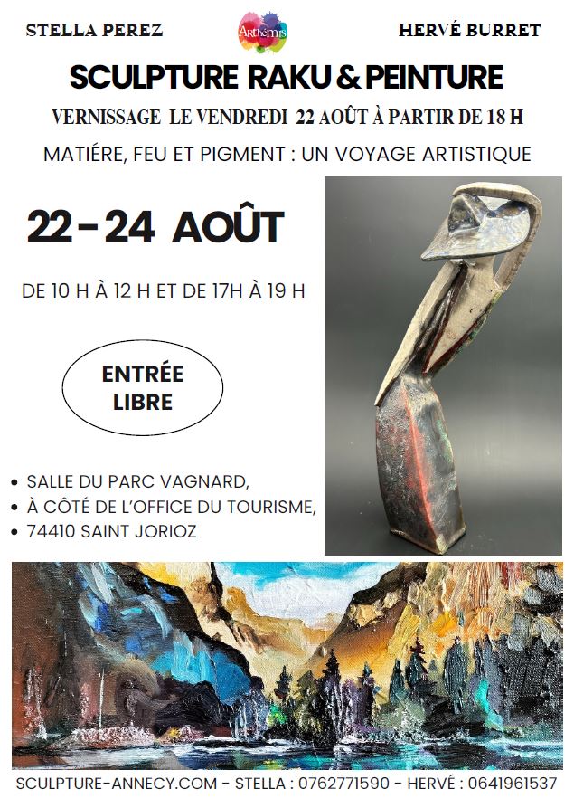 Exposition de sculpture Raku et peinture 