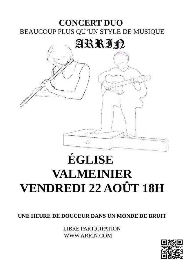 affiche concert église Valmeinier - Duo arrin - TDR