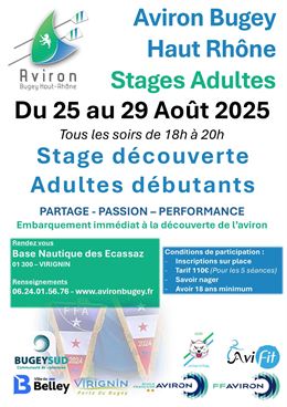 Stage d'été adultes - Aviron Bugey Haut Rhône_Virignin - ABHR