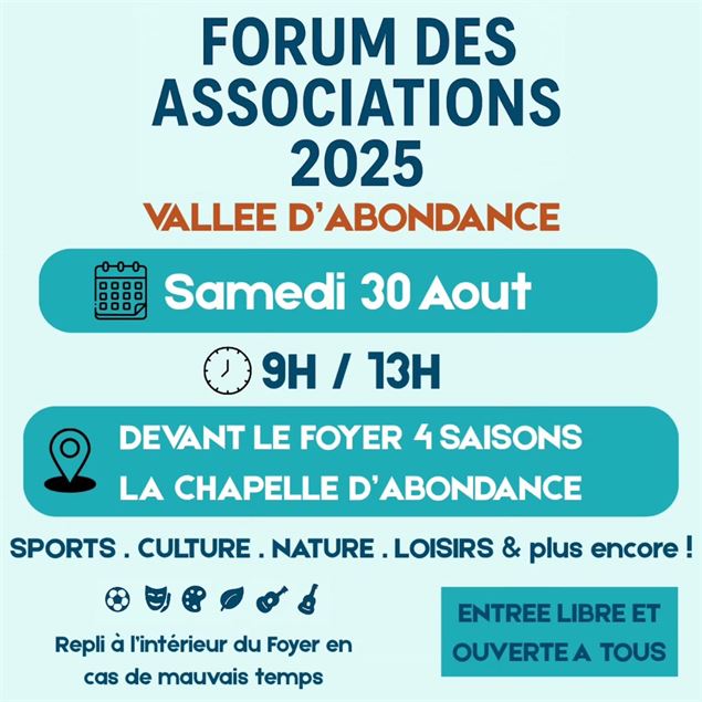 Forum des associations 2025 - Associations de la vallée d'Abondance