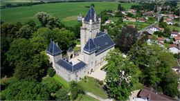 château de Chazey sur Ain vu du ciel - CCPA