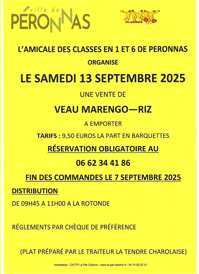 Vente de veau Marengo Classe 1 et 6 Péronnas