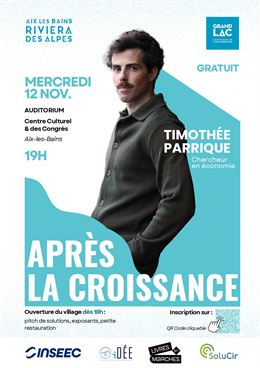 Conférence : Timothée Parrique_Aix-les-Bains - Aix Les Bains Riviera des Alpes
