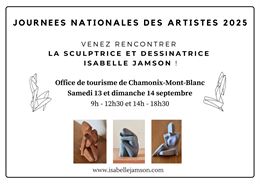 Journées Nationales des Artistes - Rencontrez la sculptrice et dessinatrice Isabelle Jamson !_Chamon
