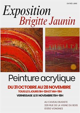 Exposition de Brigitte Jaunin_Vongnes - Caveau Bugiste