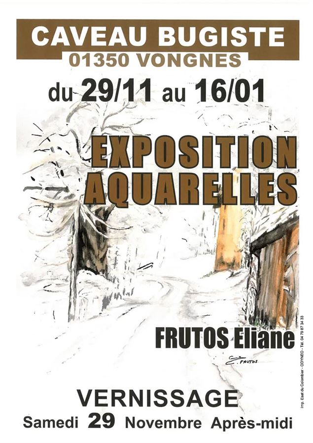 Exposition de peintures d'Eliane Frutos_Vongnes - Caveau Bugiste