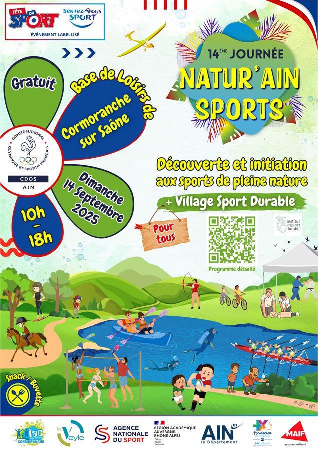 Affiche officielle Natur'Ain Sports 2025 - CDOS 01