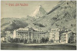 L’hôtel Mont Cervin à Zermatt - Carte postale début XXe siècle / droits réservés
