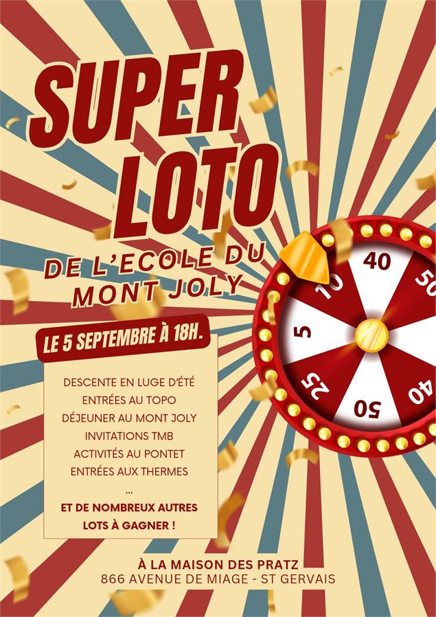 Super Loto de l'Ecole du Mont Joly_Saint-Gervais-les-Bains