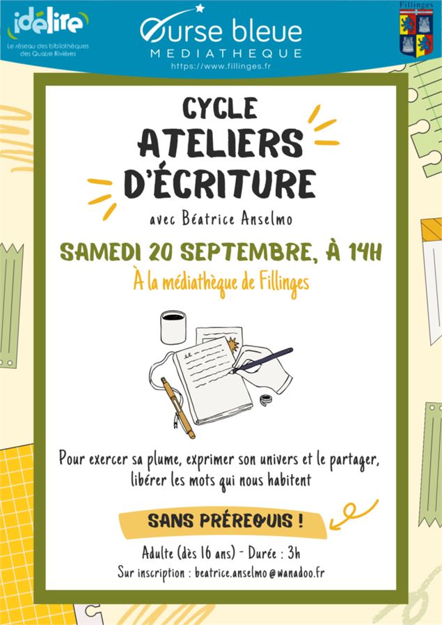 Atelier d'écriture avec Béatrice Anselmo - Service Communication Fillinges