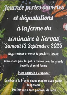 Affiche_Journée Portes Ouvertes et Dégustations_Servas - ©Ferme du Séminaire_Servas