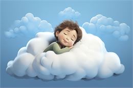 petit garçon avec un nuage - freepik