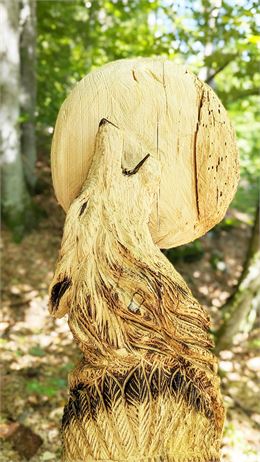 Sculpture Loup de Kevin Churoux - Mairie Passy