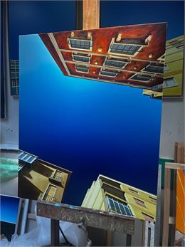 Huile sur toile dans l'atelier - Alexandre Lichtblau
