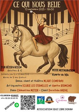 Affiche du spectacle : une danseuse à cheval - A.Bermond