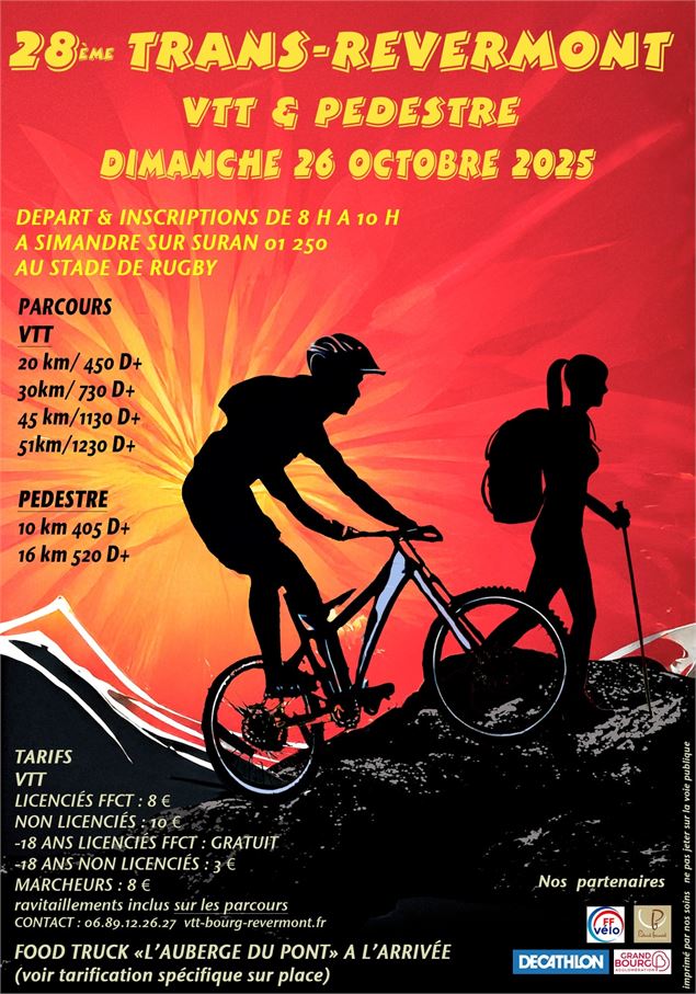 Affiche Trans Revermont VTT et pédestre_Simandre-sur-Suran - ©VTT Bourg-Revermont