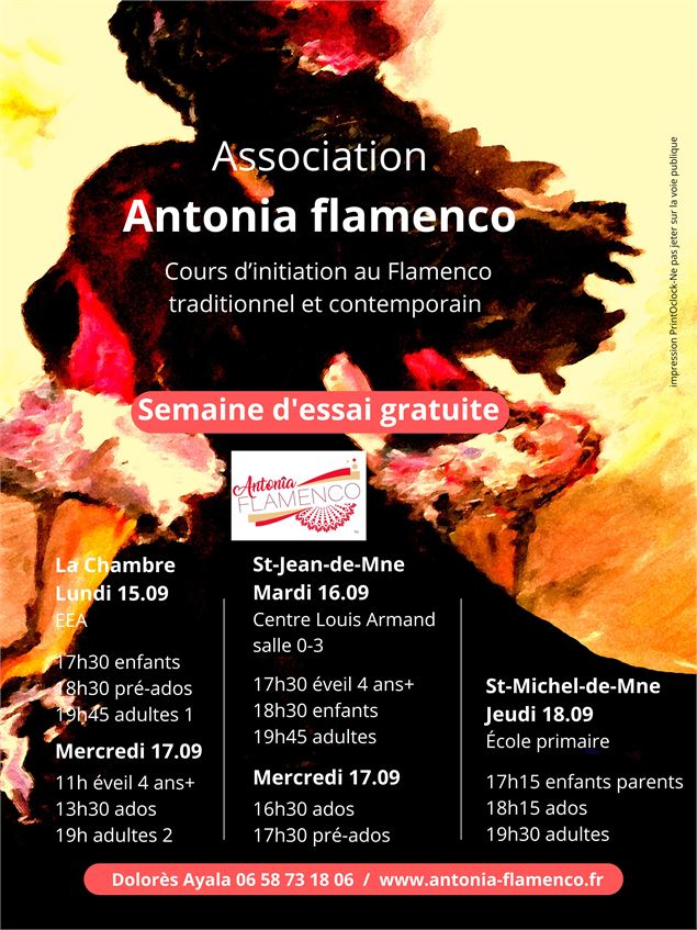Flamenco La Chambre 15 et 17 sept 2025 - Asso Antonia Flamenco