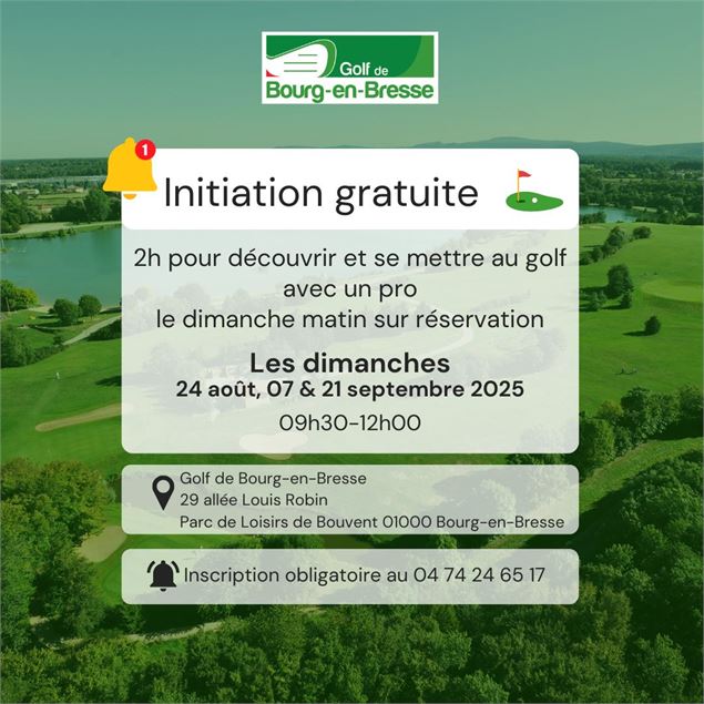 Golf de Bourg-en-Bresse : Initiation gratuite_Bourg-en-Bresse - ©Golf de Bourg-en-Bresse