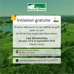 Golf de Bourg-en-Bresse : Initiation gratuite_Bourg-en-Bresse - ©Golf de Bourg-en-Bresse