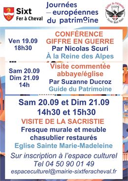 Journées européennes du patrimoine : Visite guidée de l'église et de l'abbaye_Sixt-Fer-à-Cheval