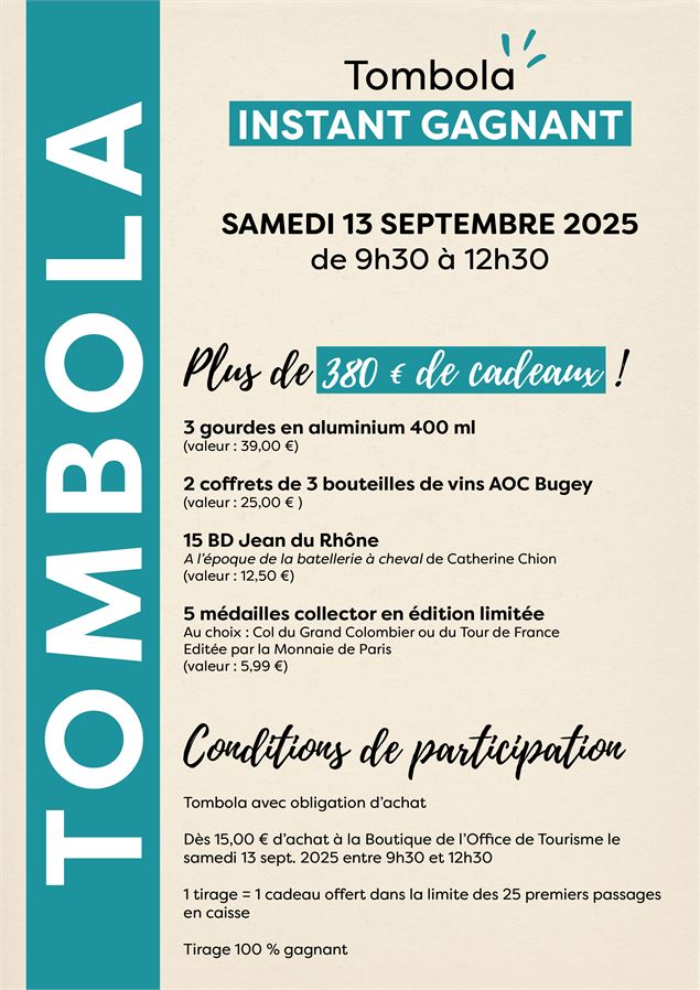 Tombola - Office de Tourisme Bugey Sud Grand Colombier