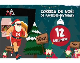 affiche illustrée père Noël coureur - Pauline et ses crayons