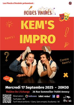 Théâtre : Kem's Impro_Annecy - Les Acides Animés - Cie Théâtre Improvisation – Production Associatio