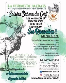 Soirées "Brâme du Cerf" à La Ferme du Marais - La Ferme du Marais