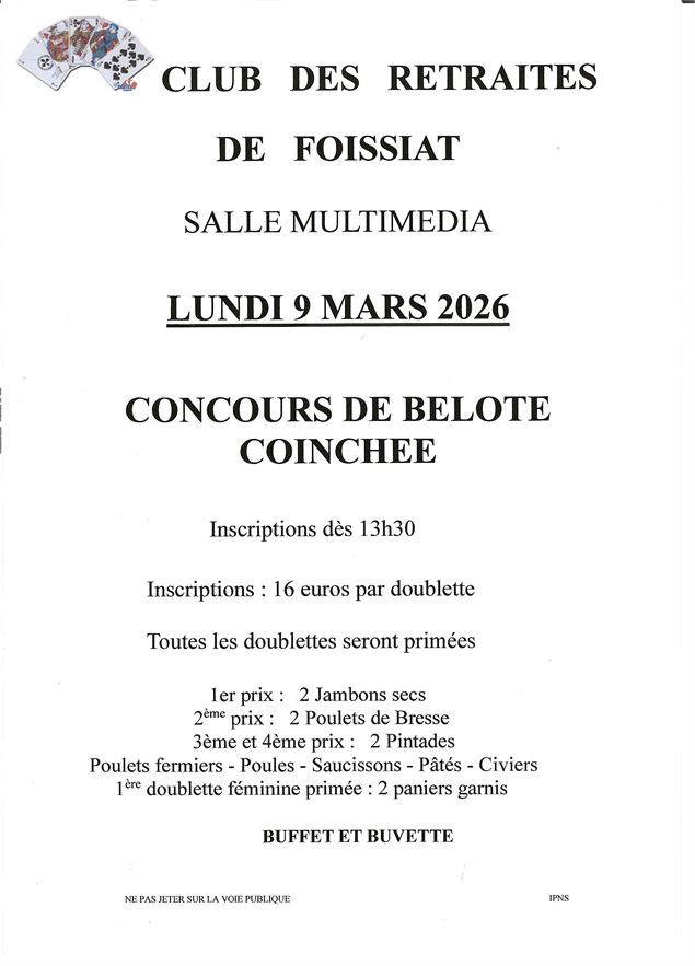 Concours de coinche du 09032026 - nous-mêmes