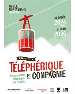 Affiche expo Téléphérique et compagnie - Musée Montagnard