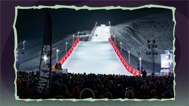 Vue de la piste pour le Big Air - Tignes Développement